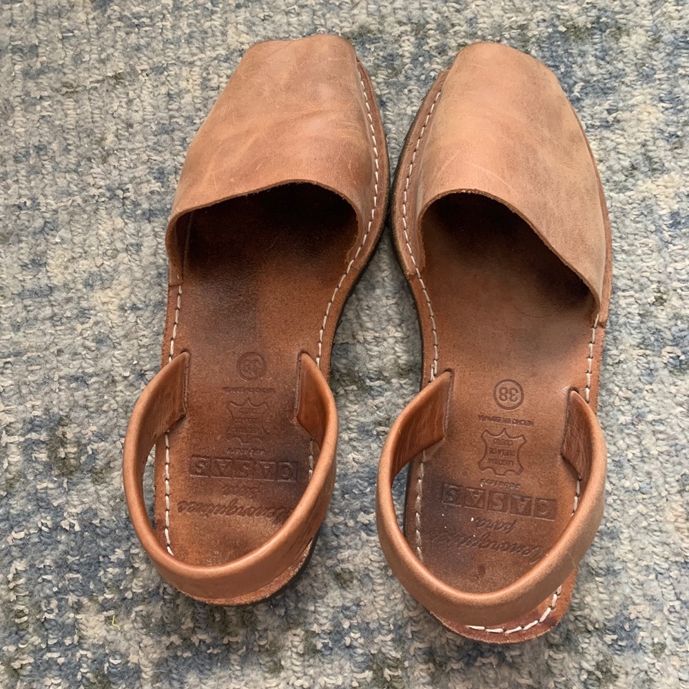 Menorquinas casas slingback leather Sz 8